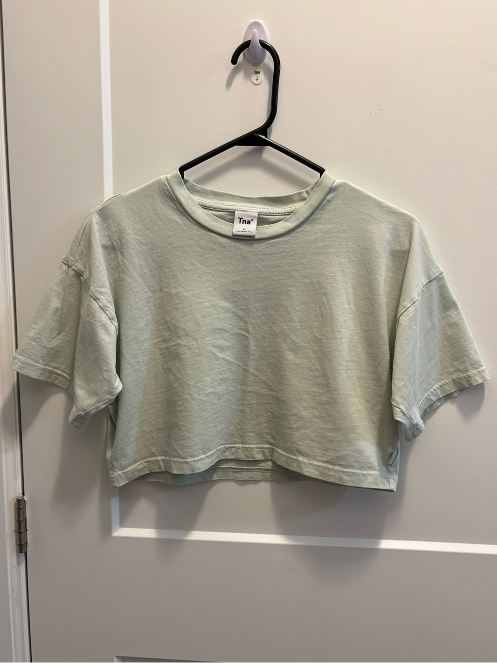 TNA mint green oversized crop top #124